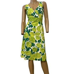 Boden v flap front a line floral sleeveless dress size 10 D1 6044